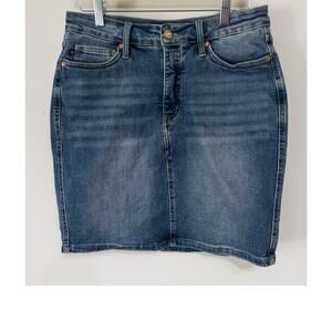 Judy Blue denim skirt five pocket medium wash sz L Y2K festival western
